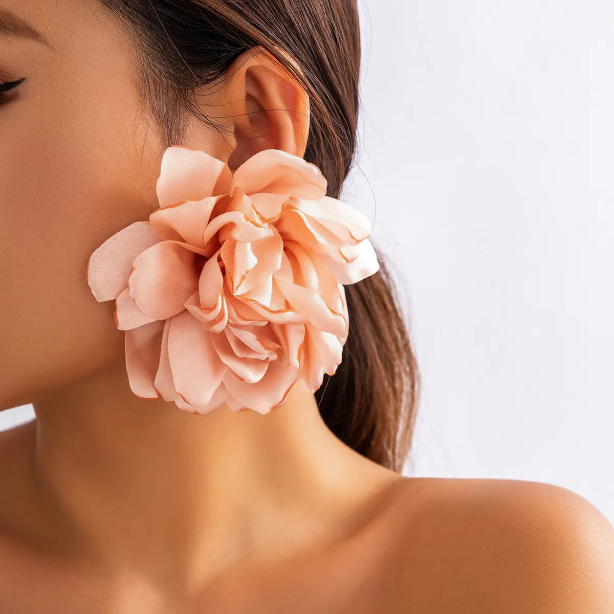 TEEK - Big Fab Flower Earrings JEWELRY theteekdotcom Korean Pink  