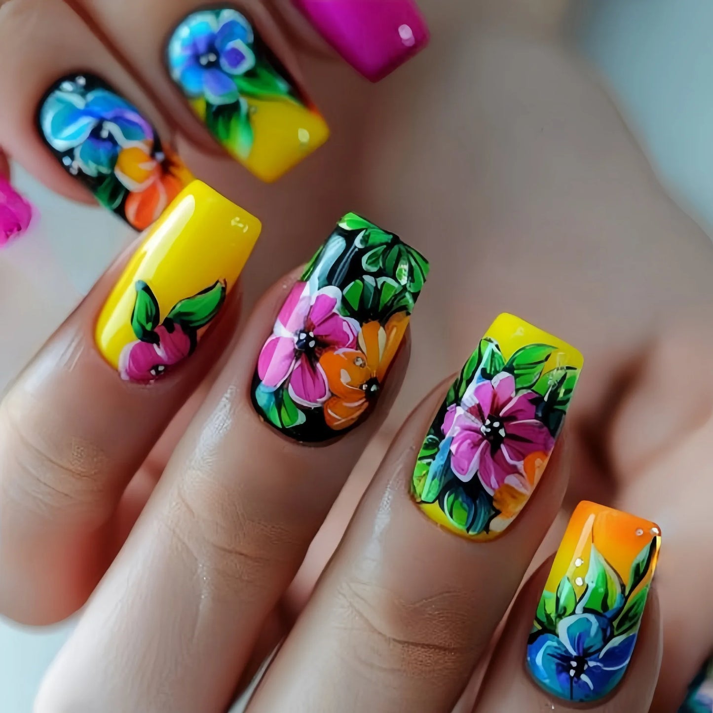 TEEK - 24pcs/set Fake Nails Set NAIL ART theteekdotcom 1954