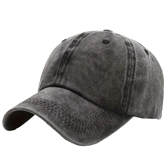 Men Women Unisex Baseball Cap Adjustable Solid Color Casual Hat Stretchy Fabric for Sports Secure Drawstring Closure Dad Hat TEEK Black