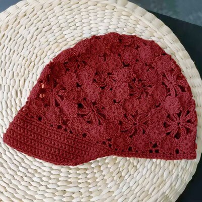 TEEK - Elegant Knitted Lace Hats HAT theteekdotcom Red-hong-YXH 55-60cm head circumference 