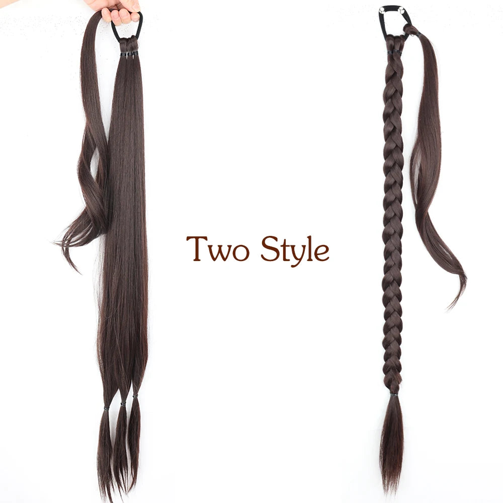 TEEK - 34inches Synthetic Long Braided Ponytail Hair Extensions HAIR theteekdotcom Q81-4