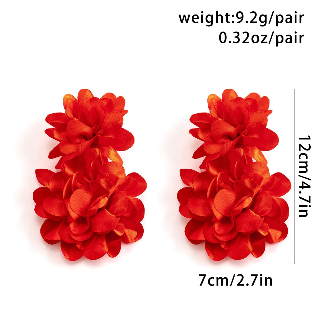 TEEK - Large Double Flower Earrings JEWELRY theteekdotcom   