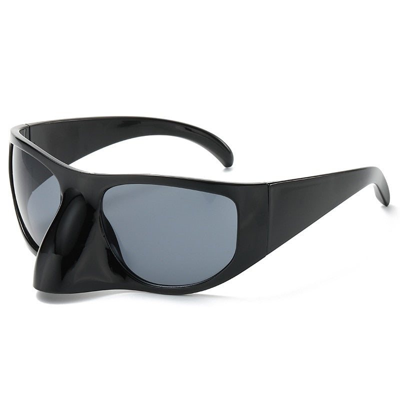 TEEK - Oversized Sleek Goggle Sunglasses EYEGLASSES theteekdotcom Black  