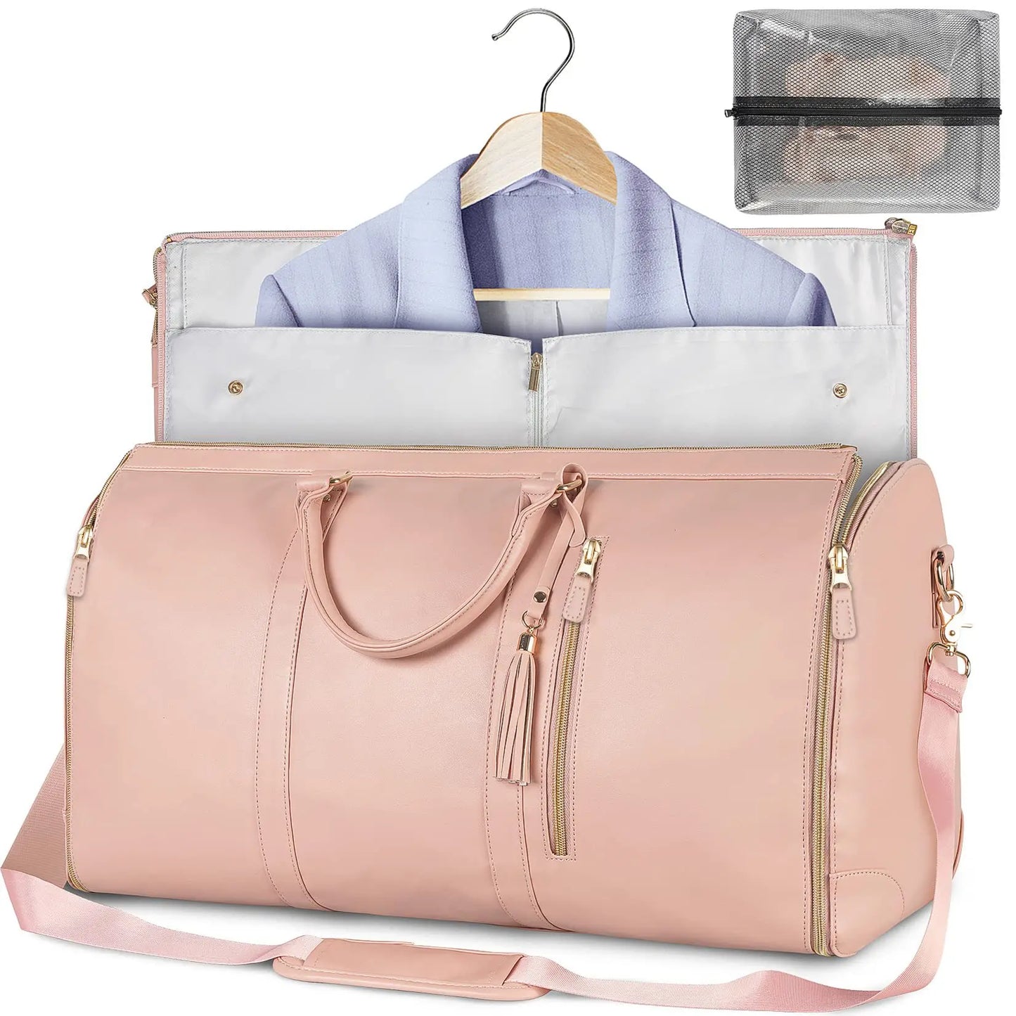 TEEK - Foldable Garment Duffel Bag BAG theteekdotcom A Pink  