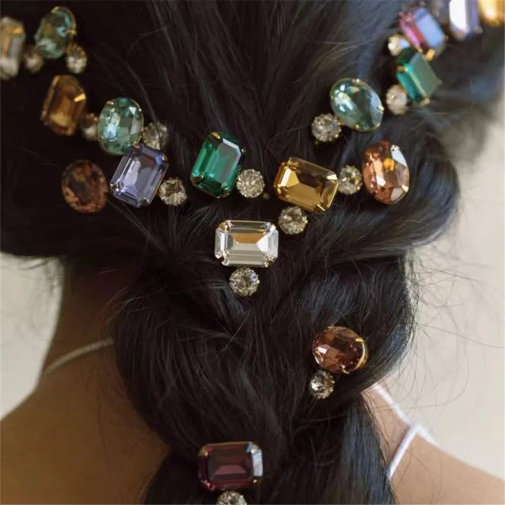 TEEK - 1Pc Colorful Rhinestone Hairpin HAIR theteekdotcom   