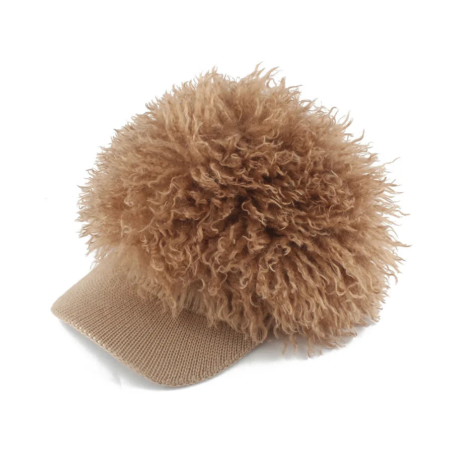 TEEK - Furry Velvet Knitted Baseball Cap HAT theteekdotcom