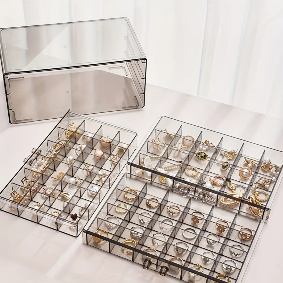 TEEK - 3 Layer 72 Grid Large-Capacity Jewelry Storage Box HOME DECOR theteekdotcom   