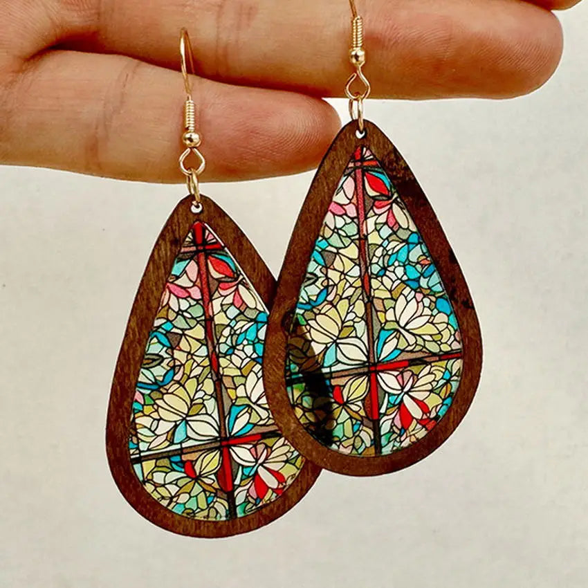 TEEK - Mosaic Stained Glass Earrings JEWELRY theteekdotcom 5  