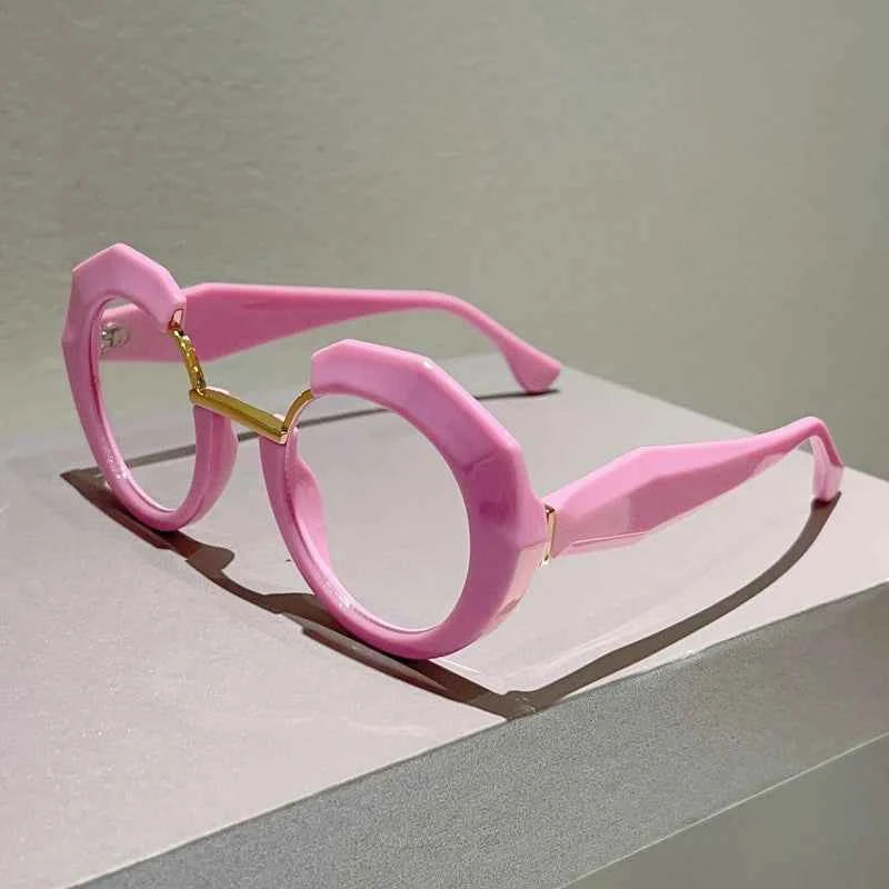 TEEK - Oversized Irregular Blue Light Blocking Eyewear EYEGLASSES theteekdotcom pink