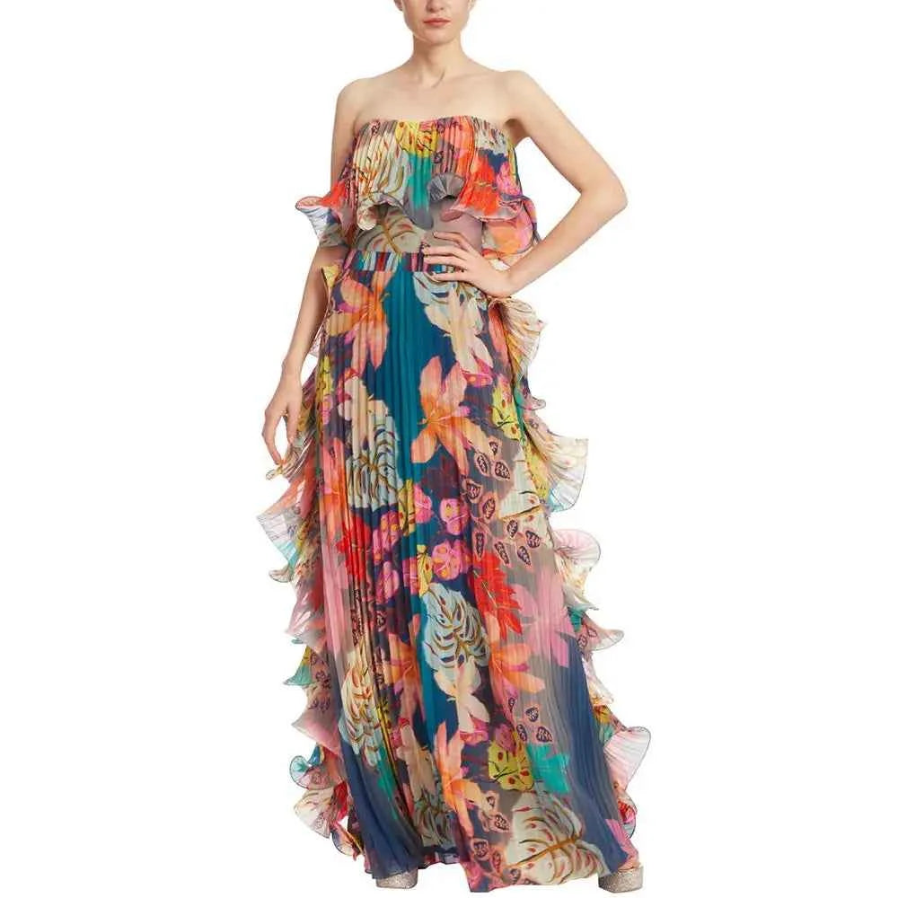TEEK - Flowers One Piece Swimsuit and Skirt Women
