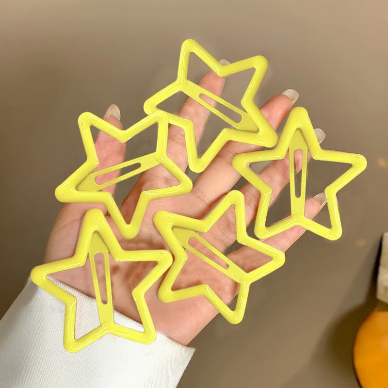 TEEK - 5-10 Pcs Hollow Star Hair Clips HAIR CARE theteekdotcom I  