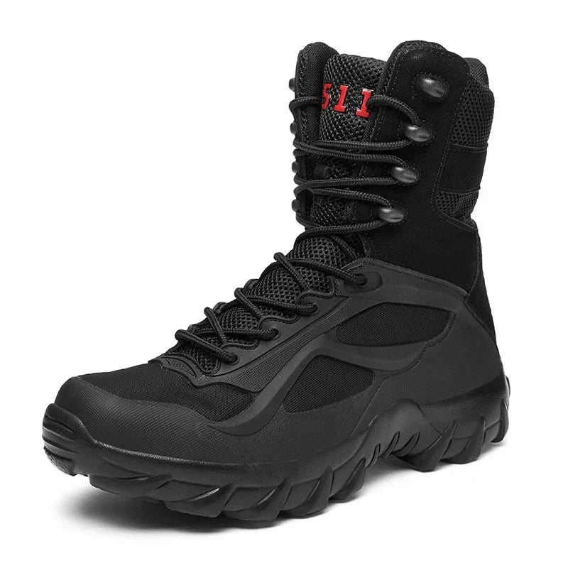 TEEK - Mens Tactical Boots Field Man Boots SHOES theteekdotcom Black 7 