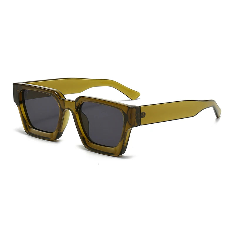 TEEK - Square Sunglasses Retro Tinted Shades EYEGLASSES theteekdotcom Olive Grey