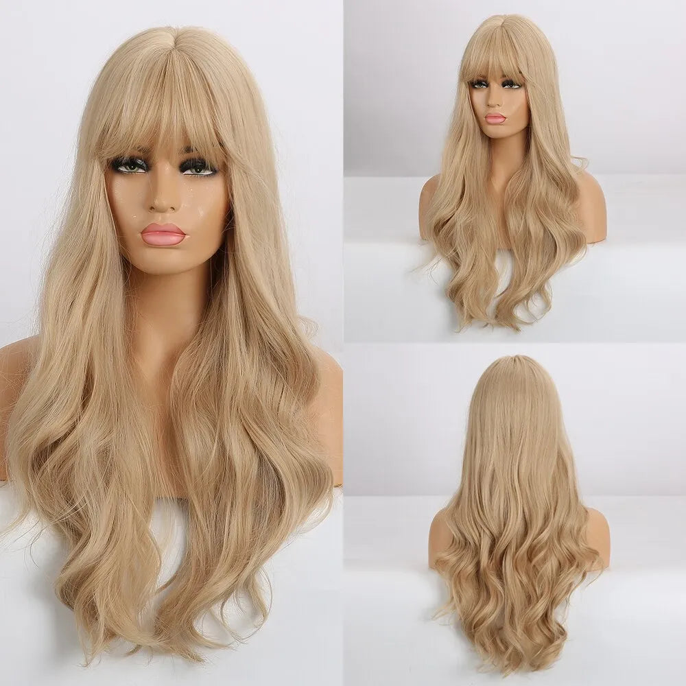 TEEK - Bang Beauty Wavy Synthetic Hair Wigs HAIR theteekdotcom LC270-1  