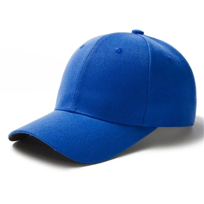 Unisex Cap Casual Plain Baseball Cap Adjustable Snapback Hats For Women Men Hip Hop Cap Street Dad Hat TEEK Blue