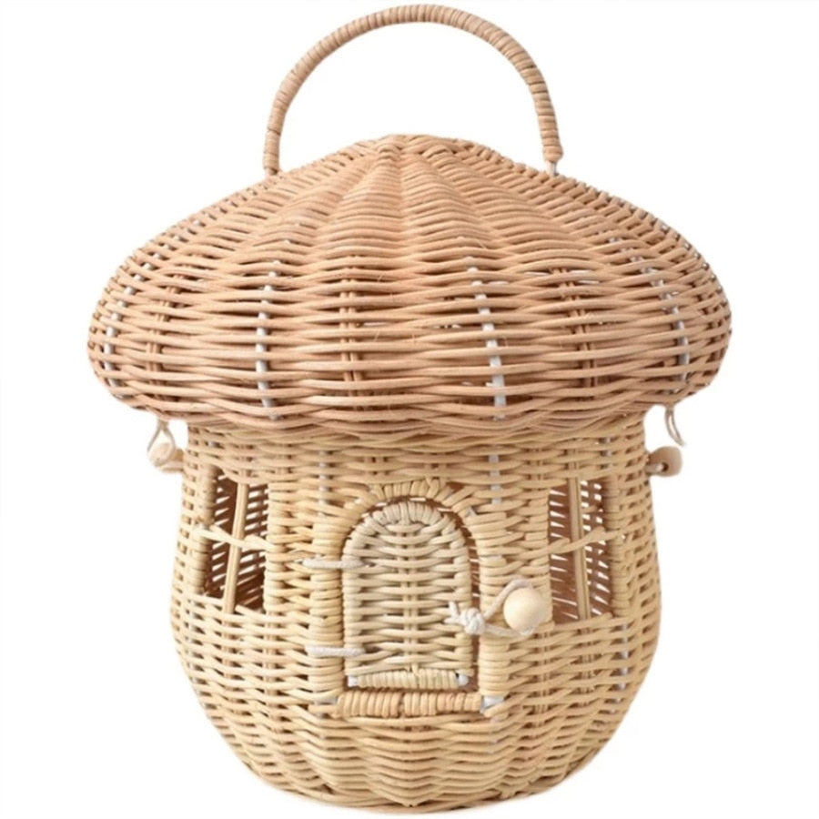 TEEK - Mushroom Basket and Acorn Straw Bags BAG theteekdotcom Mushroom basket  