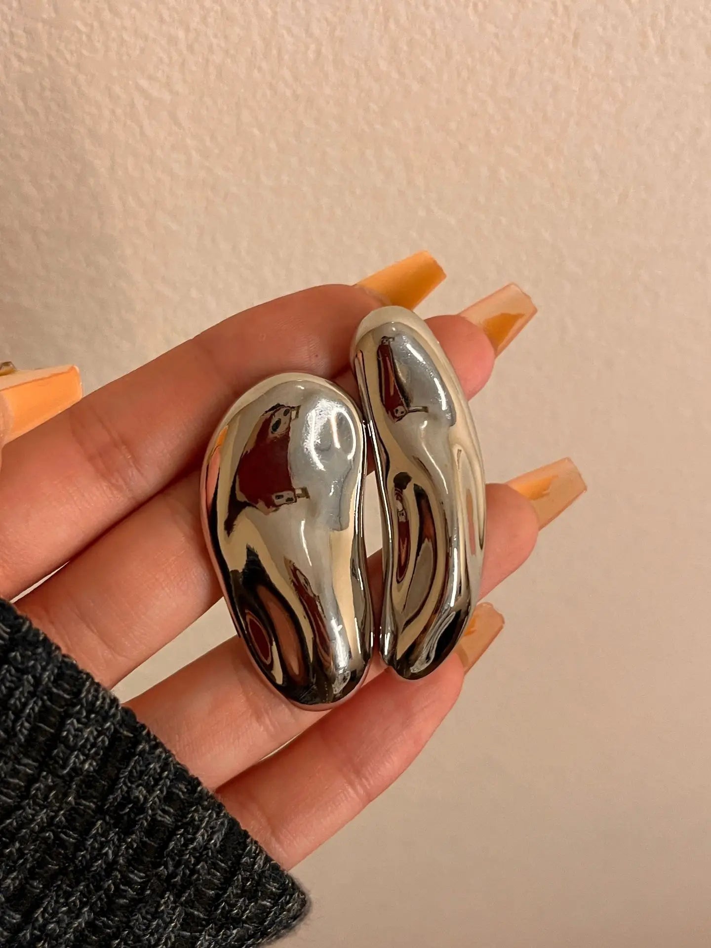 TEEK - Metal Glop Earrings JEWELRY theteekdotcom Silver  