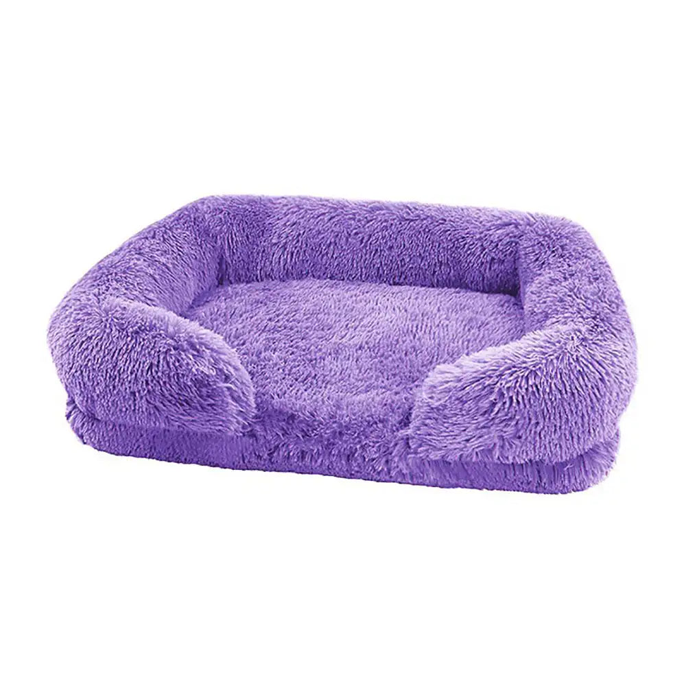 TEEK - Cozy Plush Dog Sofa Bed With Removable Cover PET SUPPLIES theteekdotcom Purple S 40x30x12cm 