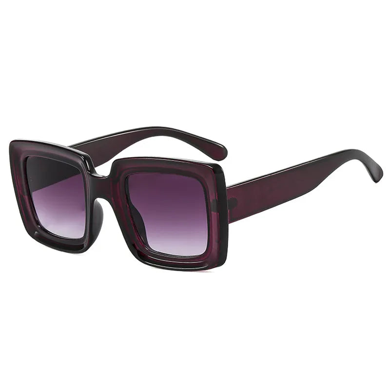 TEEK - Plunking Square Sunglasses EYEGLASSES theteekdotcom Purple-Gray  