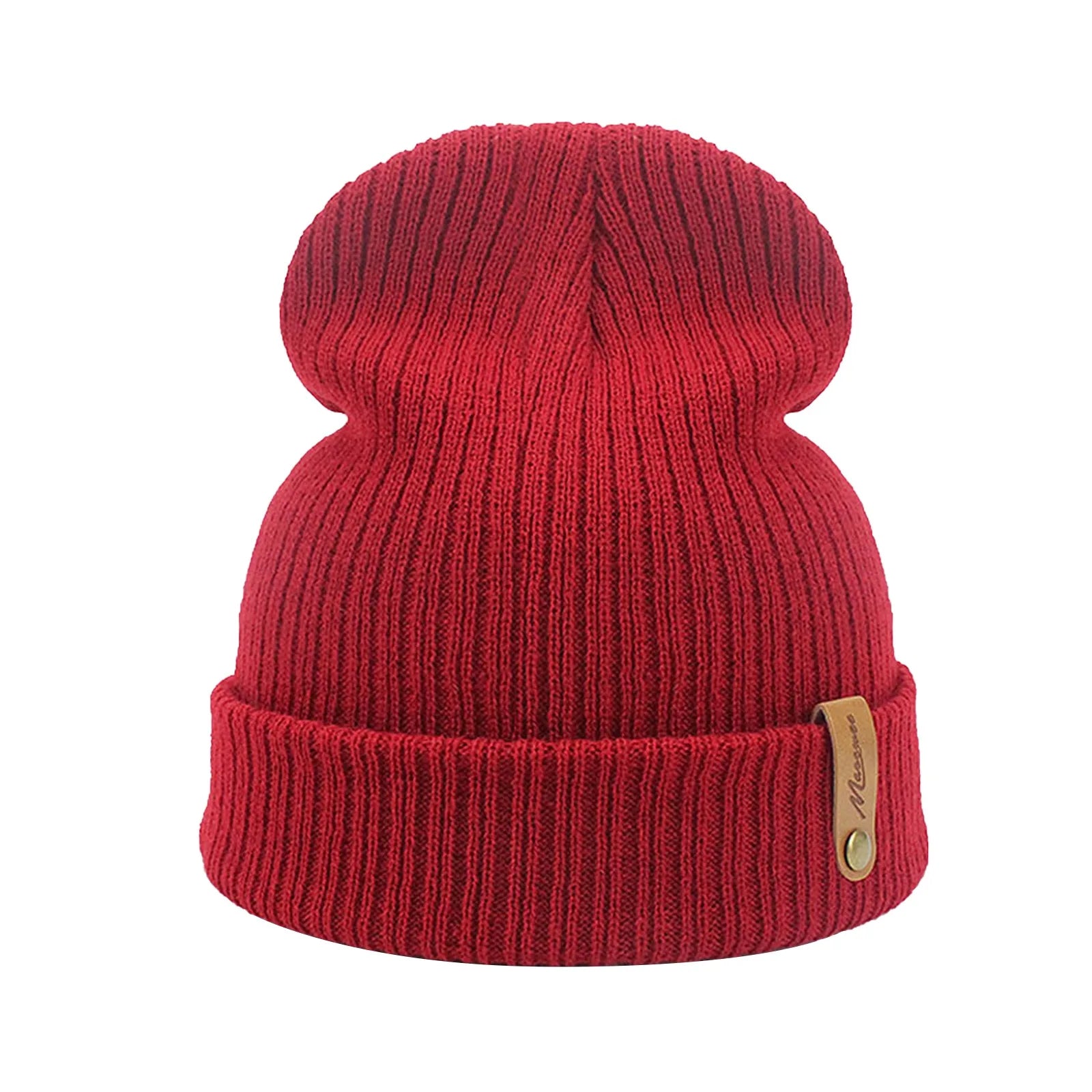 TEEK - Knitted Ridge Beanie Hats HAT theteekdotcom Red-B  