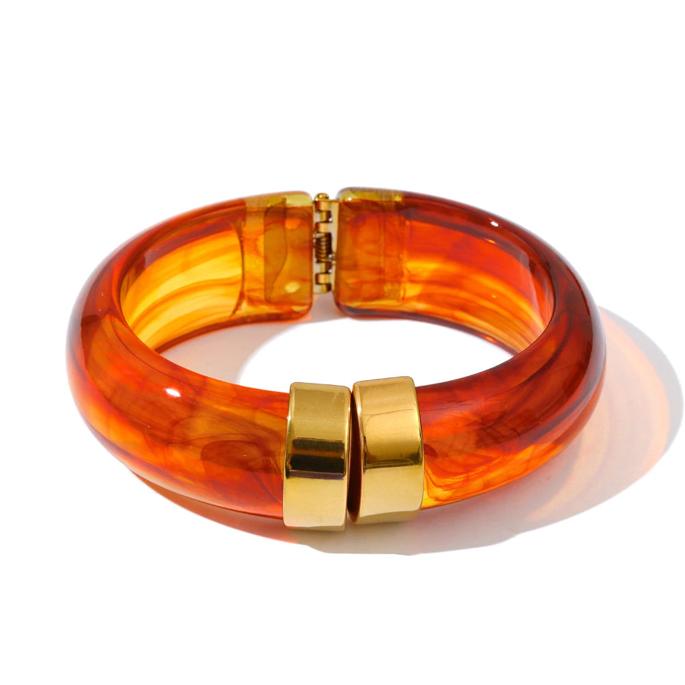 TEEK - Thick Bracelet Bangle JEWELRY theteekdotcom Amber