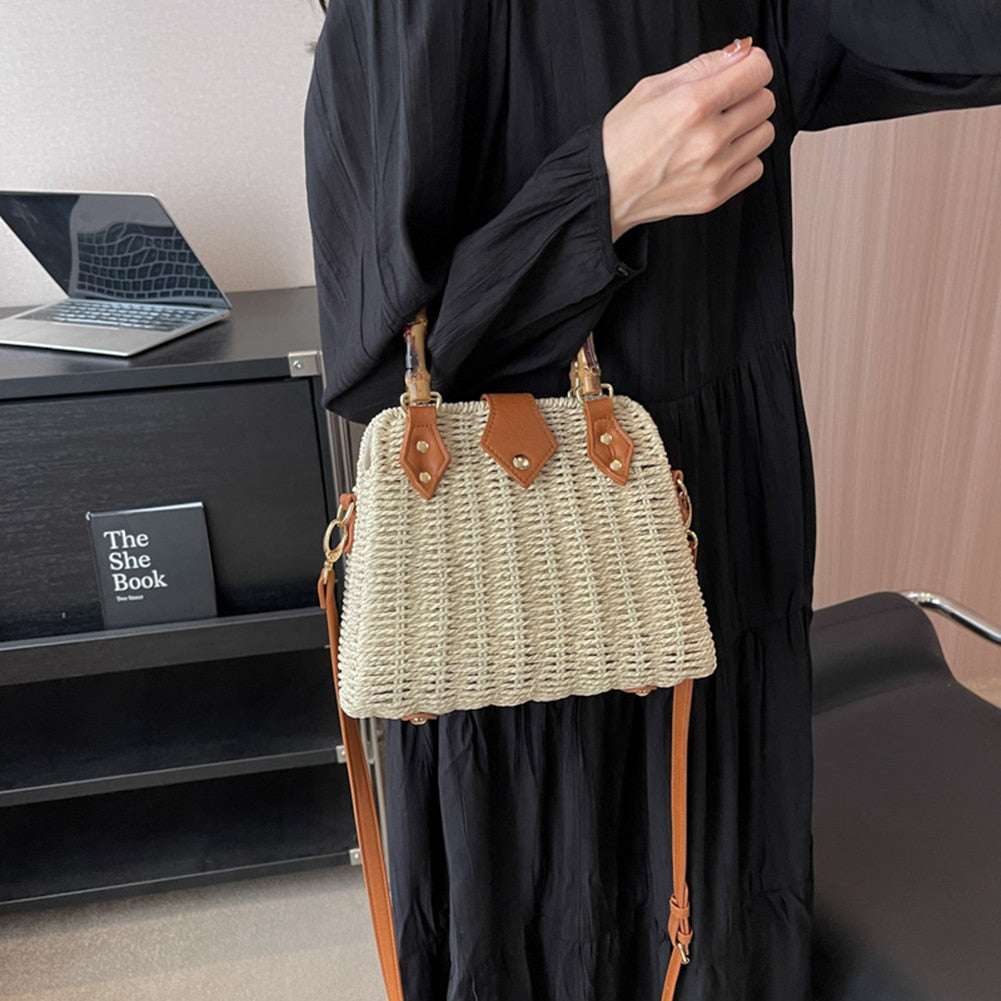 TEEK - Straw Basket Handbag BAG theteekdotcom   