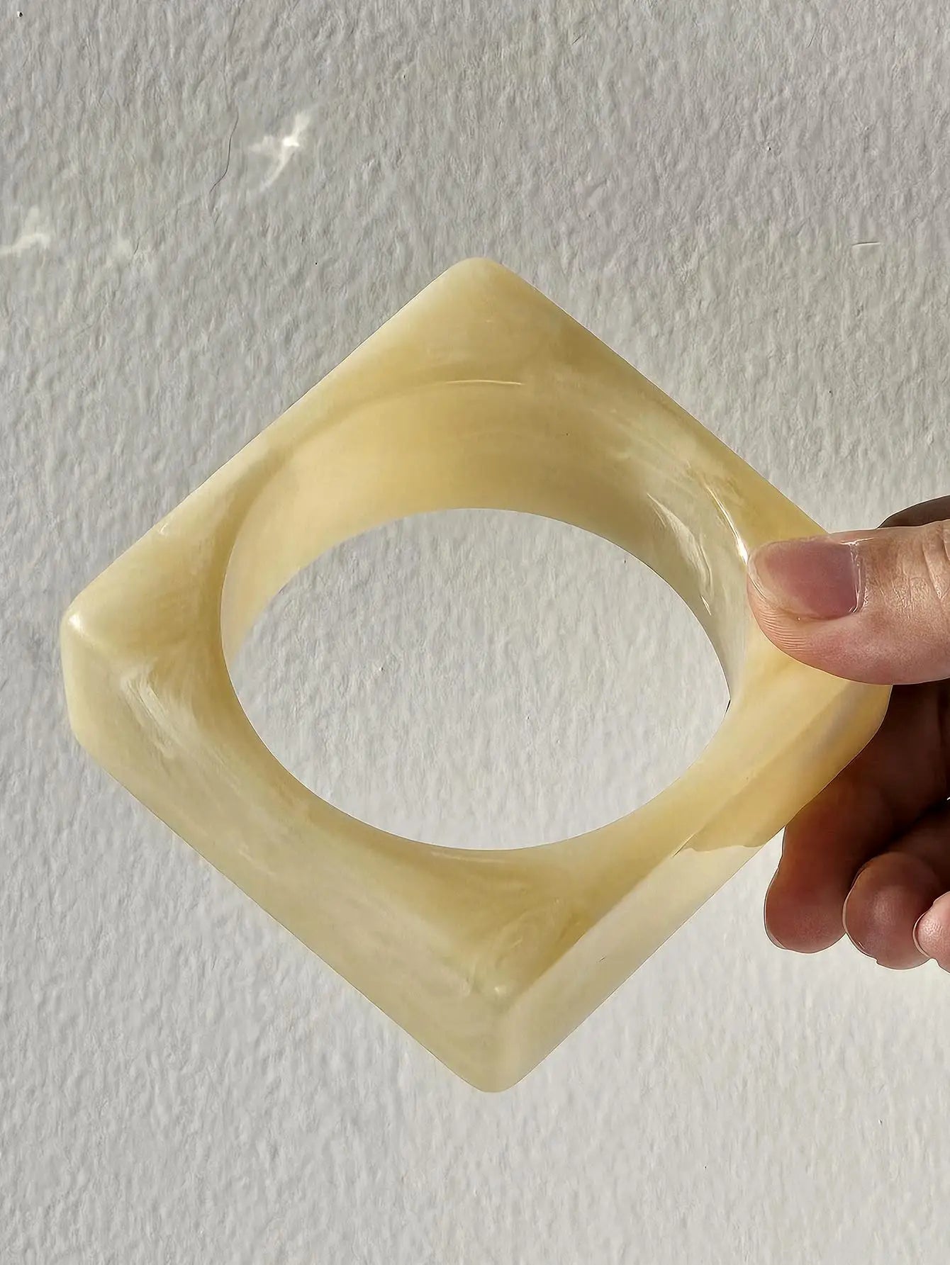 TEEK - Chunky Sunrise Yellow White Texture Silver Plated Bracelet JEWELRY theteekdotcom D