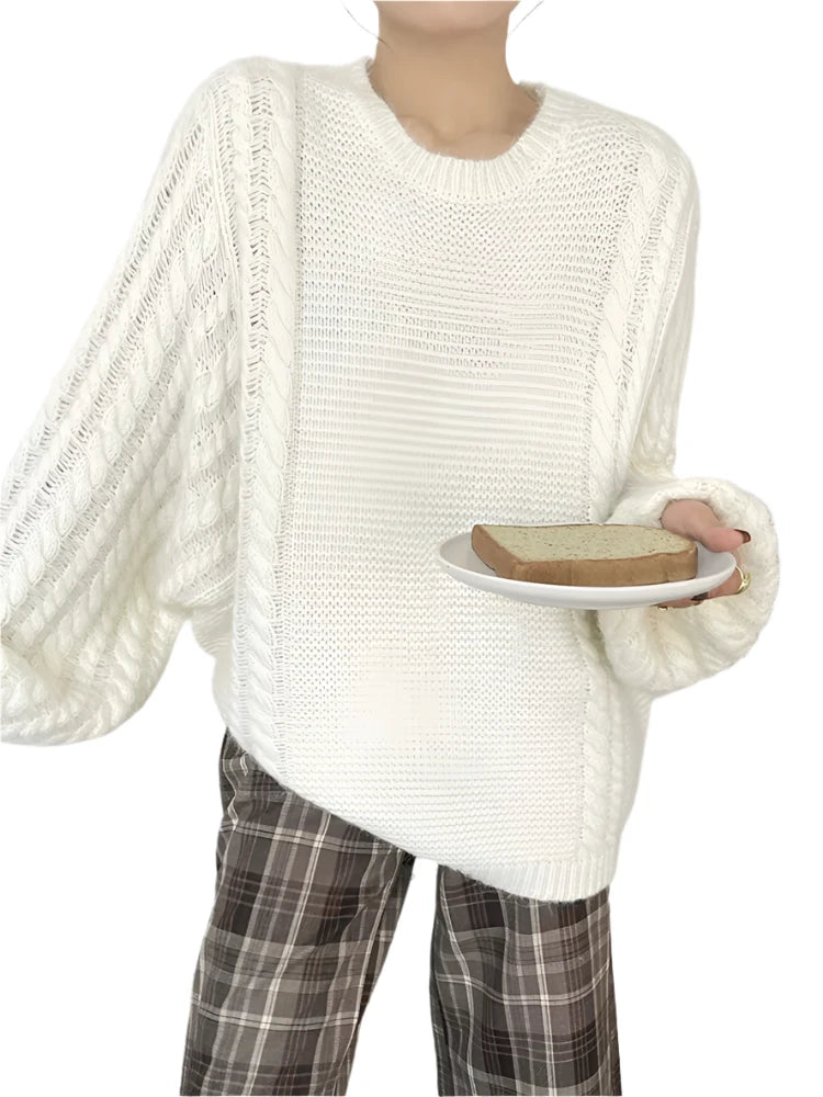 TEEK - Thick Knitted Sweater SWEATER theteekdotcom Beige One Size 