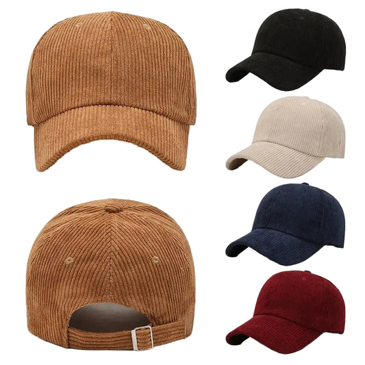 Outdoor Adjustable Hip Hop Spring Autumn Corduroy Baseball Cap Vintage Baseball Hat Women Men TEEK