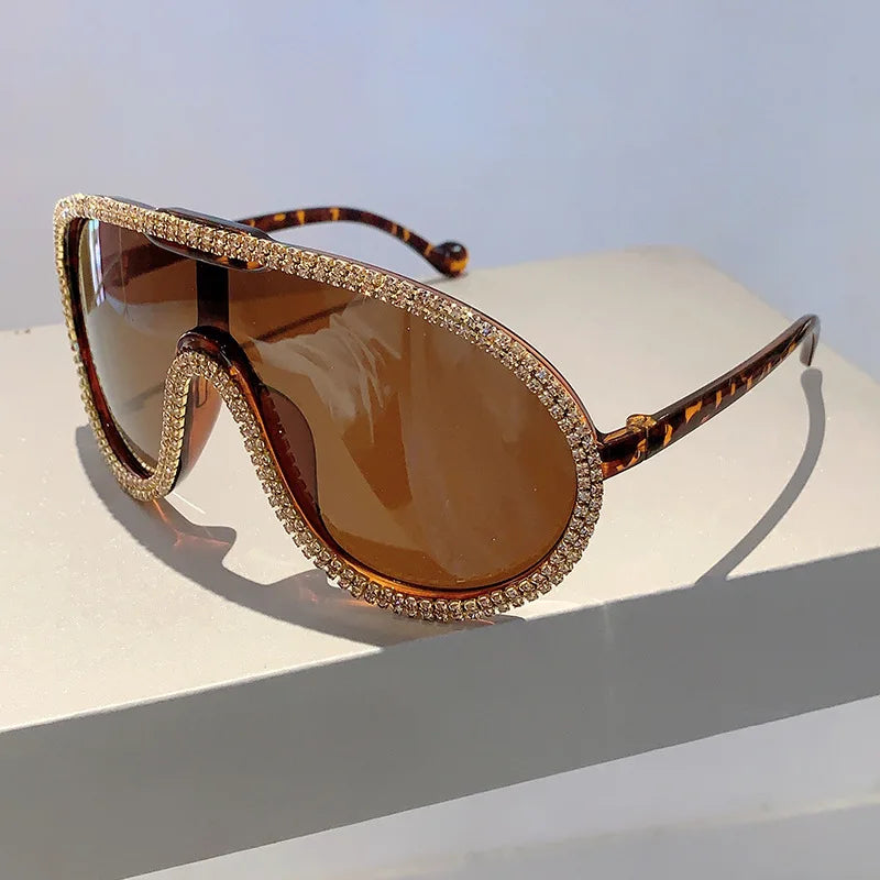 TEEK - Oversized Pilot Bejeweled Eyewear EYEGLASSES theteekdotcom Tea