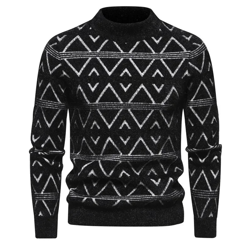 TEEK - Mens  Soft and Comfortable Knit Sweater SWEATER TEEK black-H10 S 