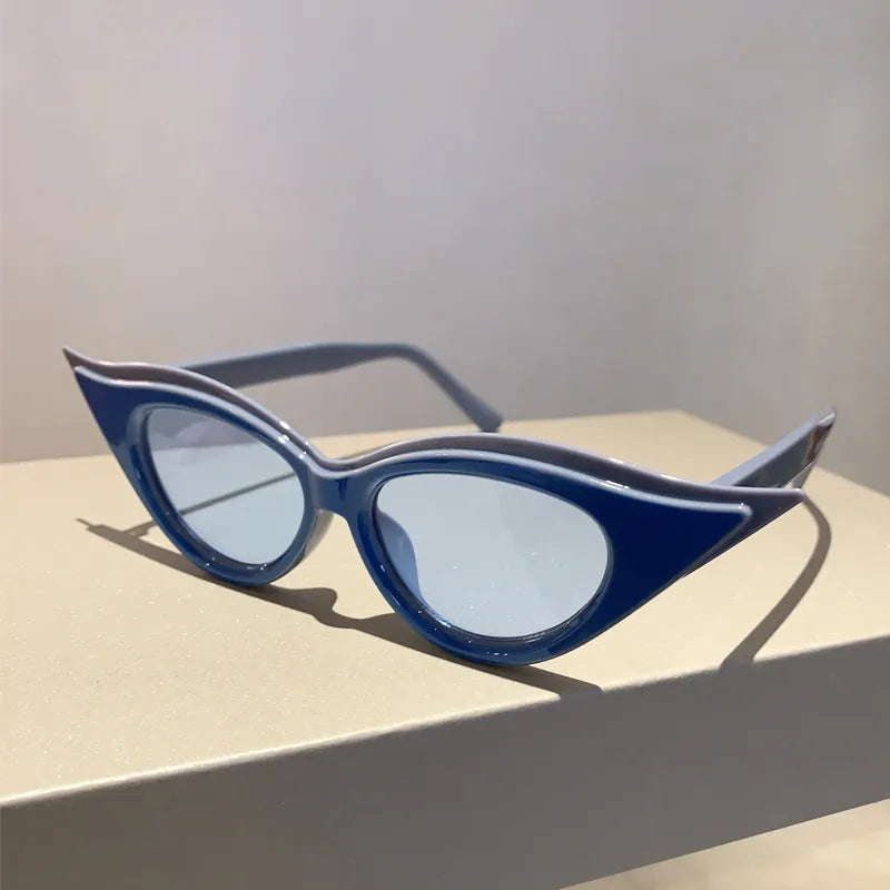 TEEK - Contrast Cat Eye Shade Sunglasses EYEGLASSES theteekdotcom   