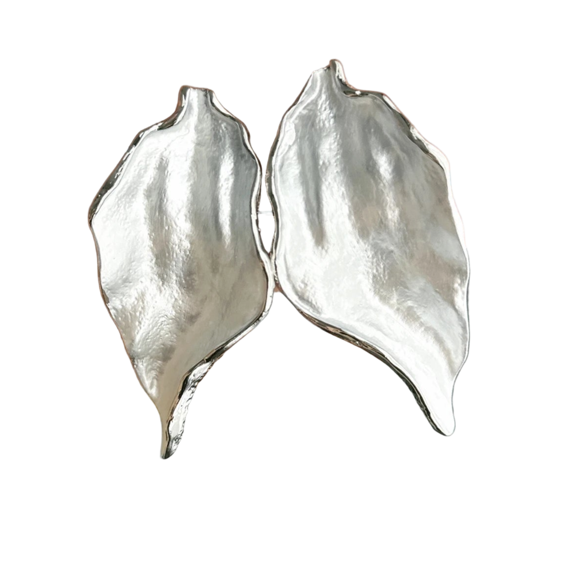 TEEK - Metal Glaze Leaves Earrings JEWELRY theteekdotcom