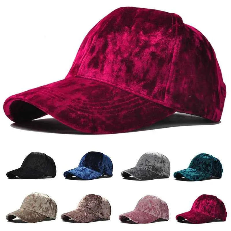 TEEK - Velvet Adjustable Solid Color Baseball Cap HAT theteekdotcom
