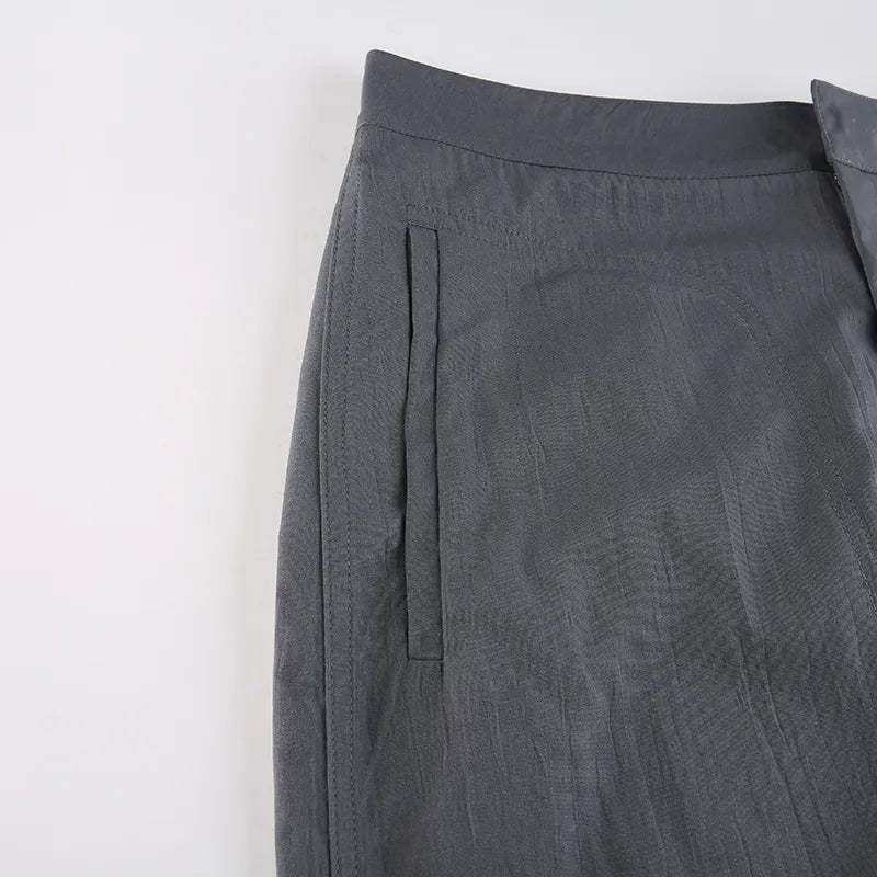 TEEK - Cargo Drawstring Hem Long Skirt SKIRT theteekdotcom   
