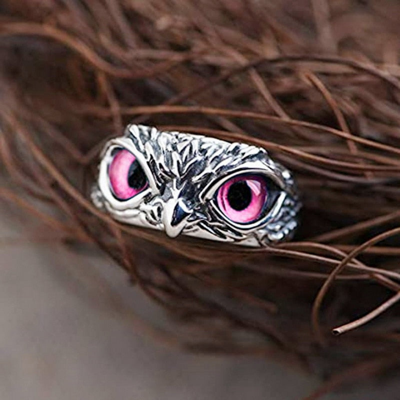 TEEK - Owl Eyed Rings JEWELRY theteekdotcom Silvery-Pink Adjustable 