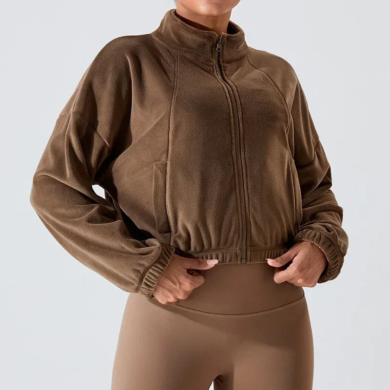 TEEK - Yoga Fitness Utility Jacket JACKET theteekdotcom Khaki Brown S