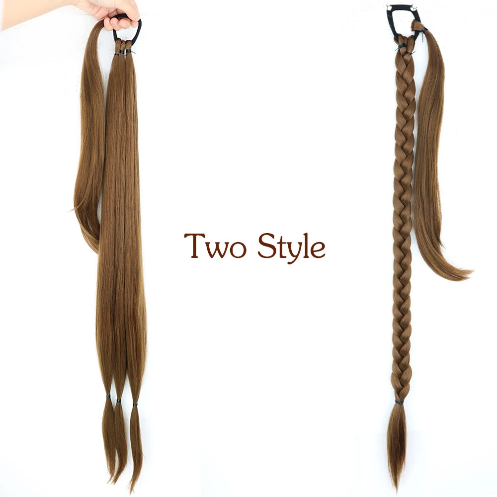 TEEK - 34inches Synthetic Long Braided Ponytail Hair Extensions HAIR theteekdotcom Q81-6