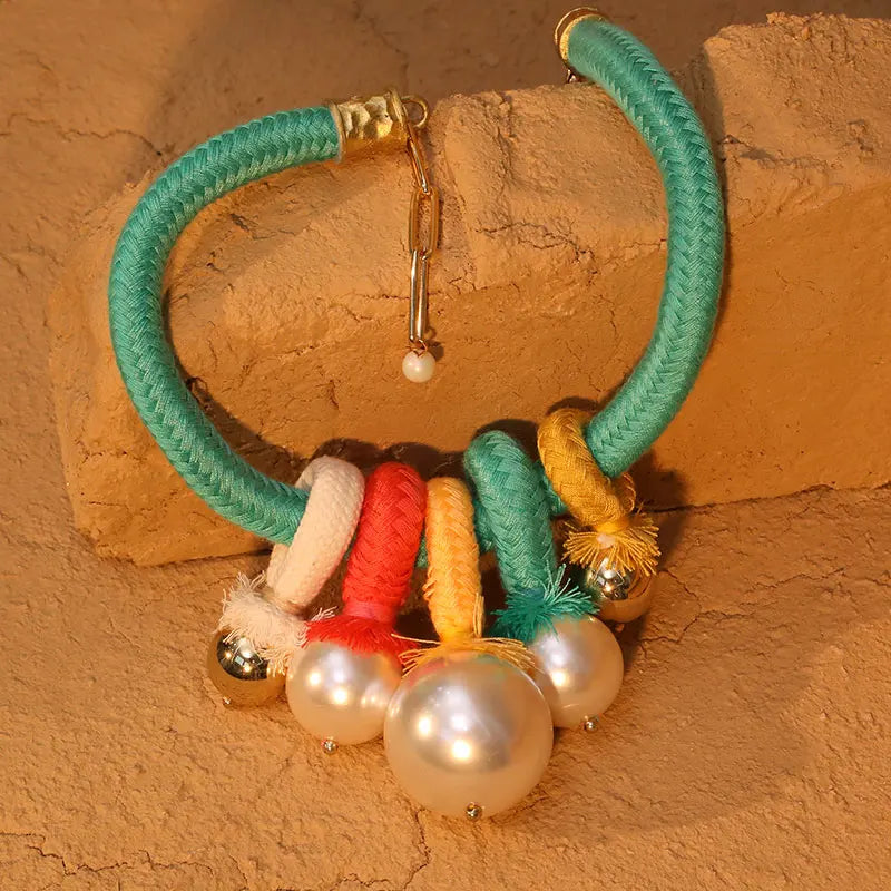 TEEK - Statement Beads Color Rope Necklace JEWELRY theteekdotcom