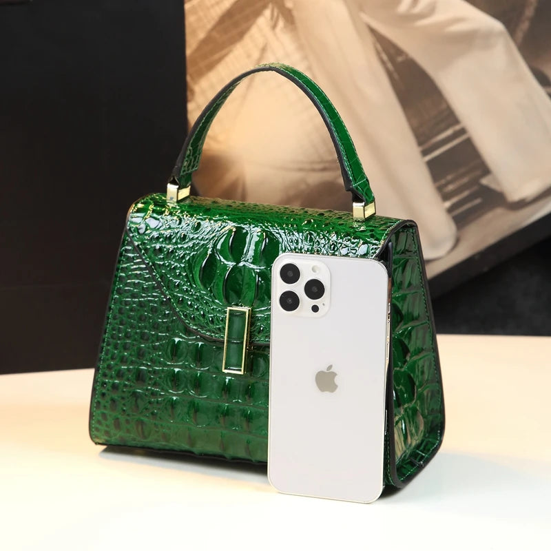 TEEK - Croc Pattern Small Flap Final Handbag BAG theteekdotcom   