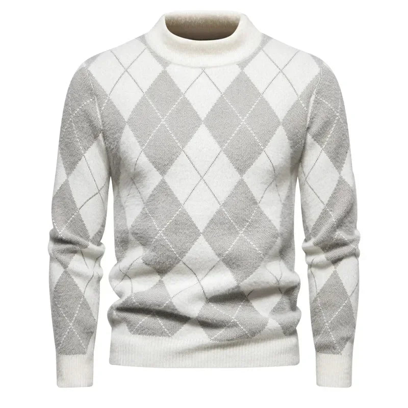 TEEK - Mens Soft Sir Knit Sweater  Pullover TOPS theteekdotcom Light Gray-H12 L 