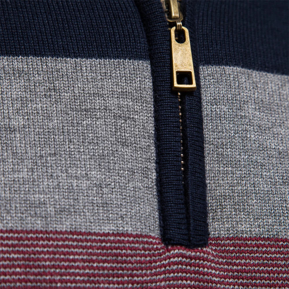 TEEK - Zipper Mock Neck Sweater TOPS theteekdotcom   