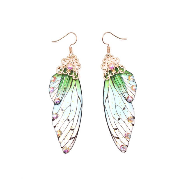 TEEK - Handmade Fairy Wing Earrings  theteekdotcom GD-GR  