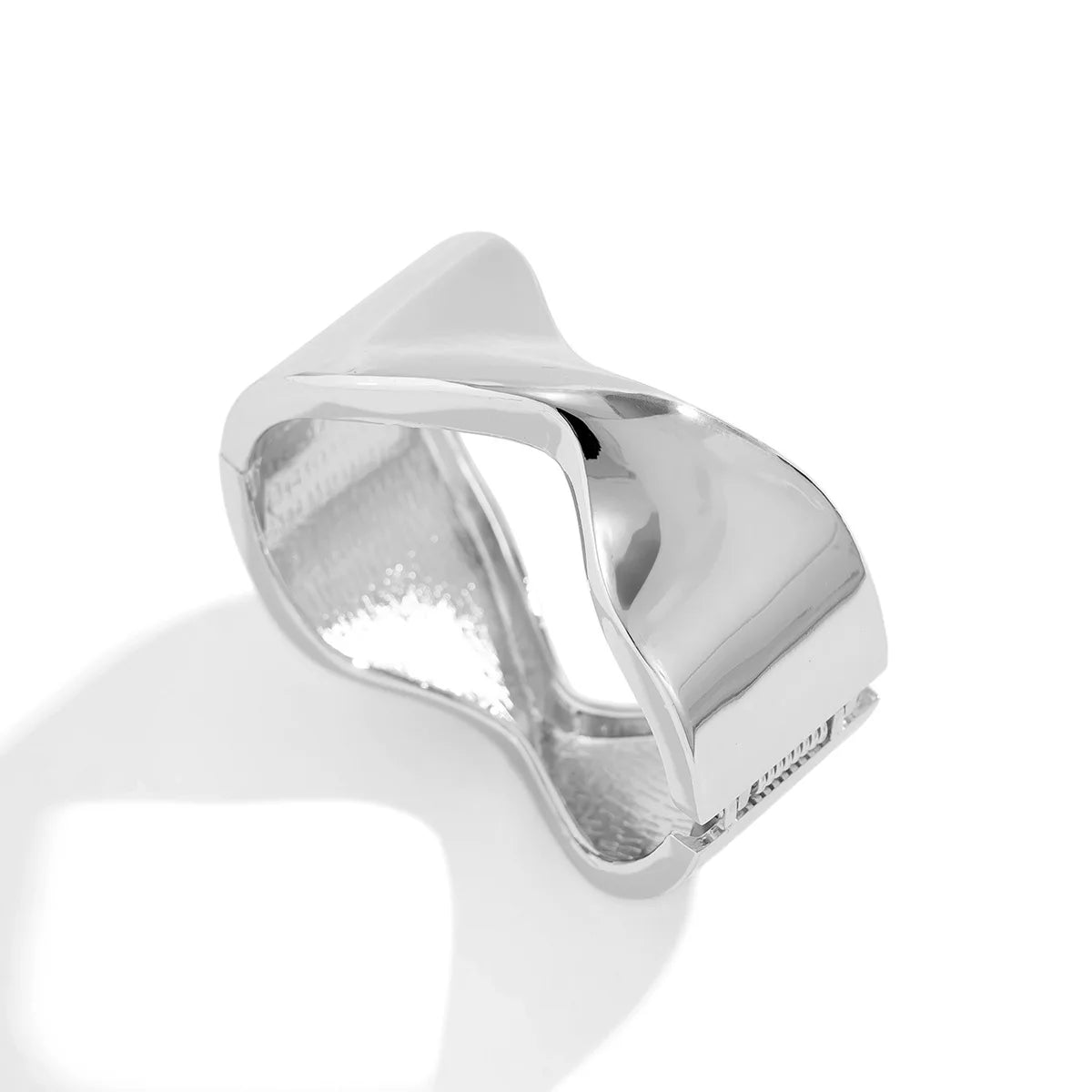 TEEK - Rational Irregular Metal Bangle JEWELRY theteekdotcom silver 2392  