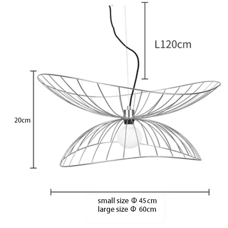 TEEK - Nordic Iron Hanging Light Fixture HOME DECOR theteekdotcom White 45 60cm E27  