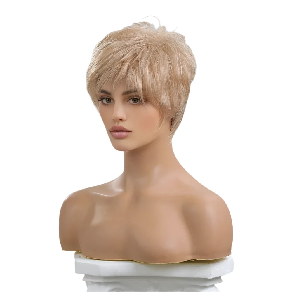 TEEK - Short Champagne Blonde Pixie Cut Wig HAIR theteekdotcom   