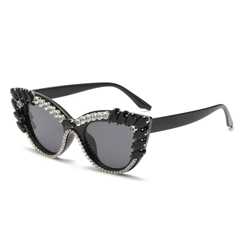 TEEK - Bejeweled Cat Eye Colorful Droplet Sunglasses EYEGLASSES theteekdotcom