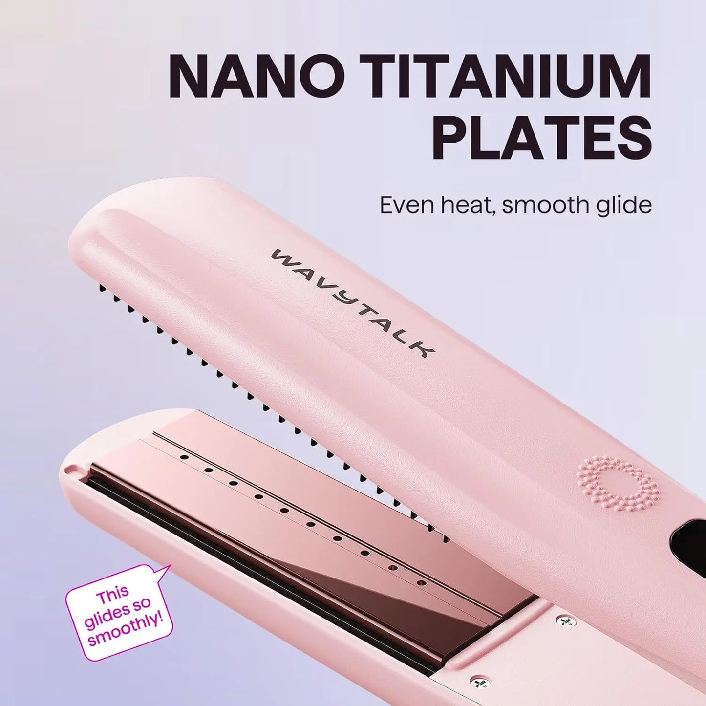 TEEK - Steam Detachable Comb Nano Titanium Plated Humidity-Resistant Hold Flatiron HAIR TOOL theteekdotcom