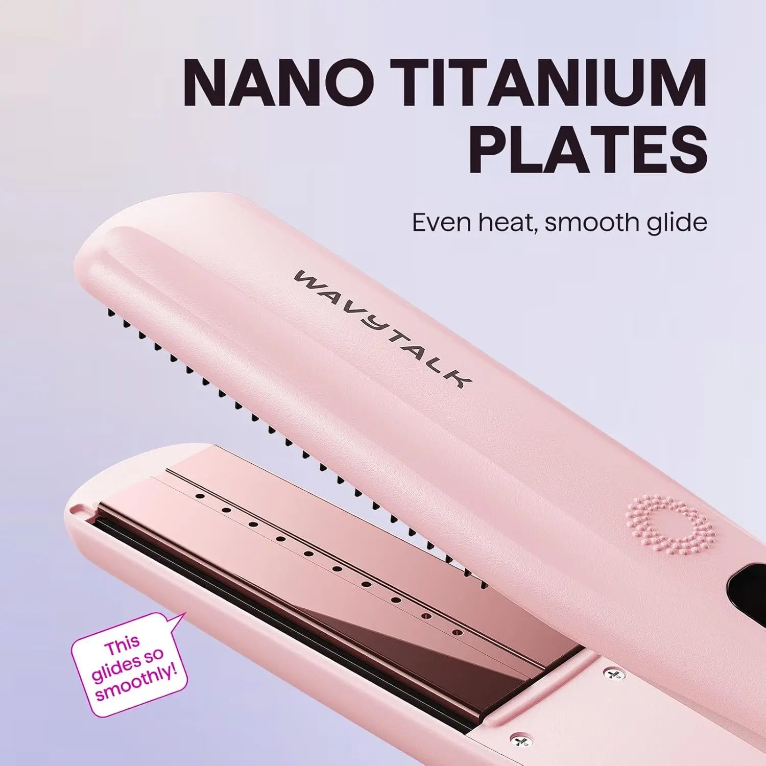 TEEK - Steam Detachable Comb Nano Titanium Plated Humidity-Resistant Hold Flatiron HAIR TOOL theteekdotcom