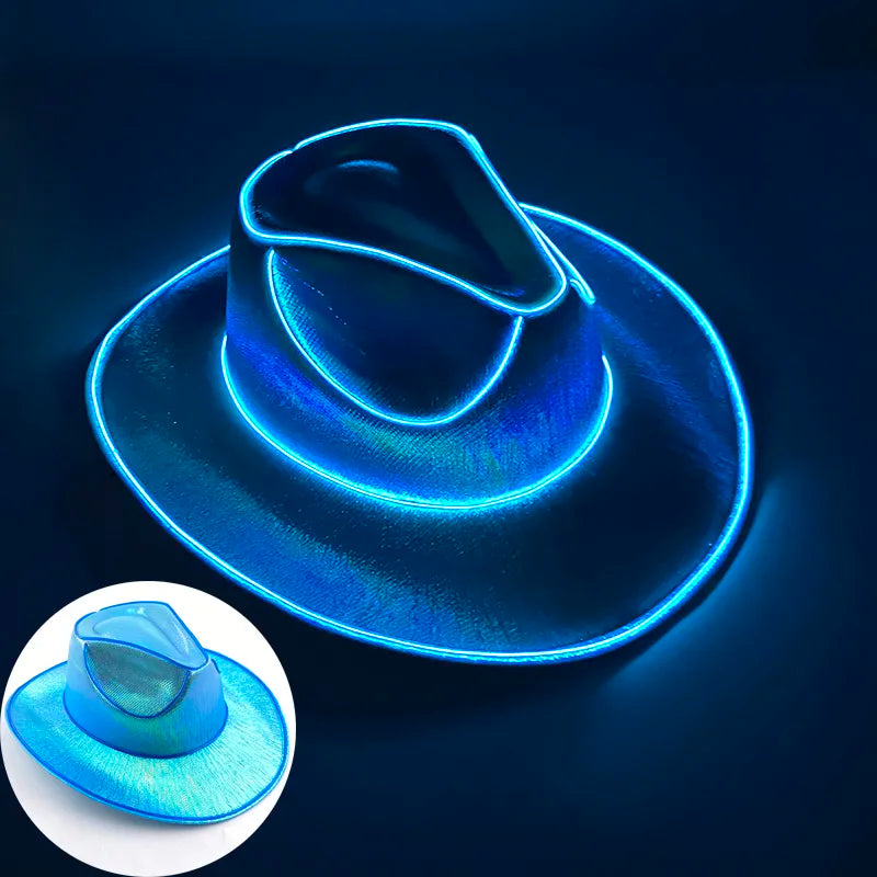 TEEK - Wireless LED Cowgirl Hat HAT theteekdotcom 04 blue  